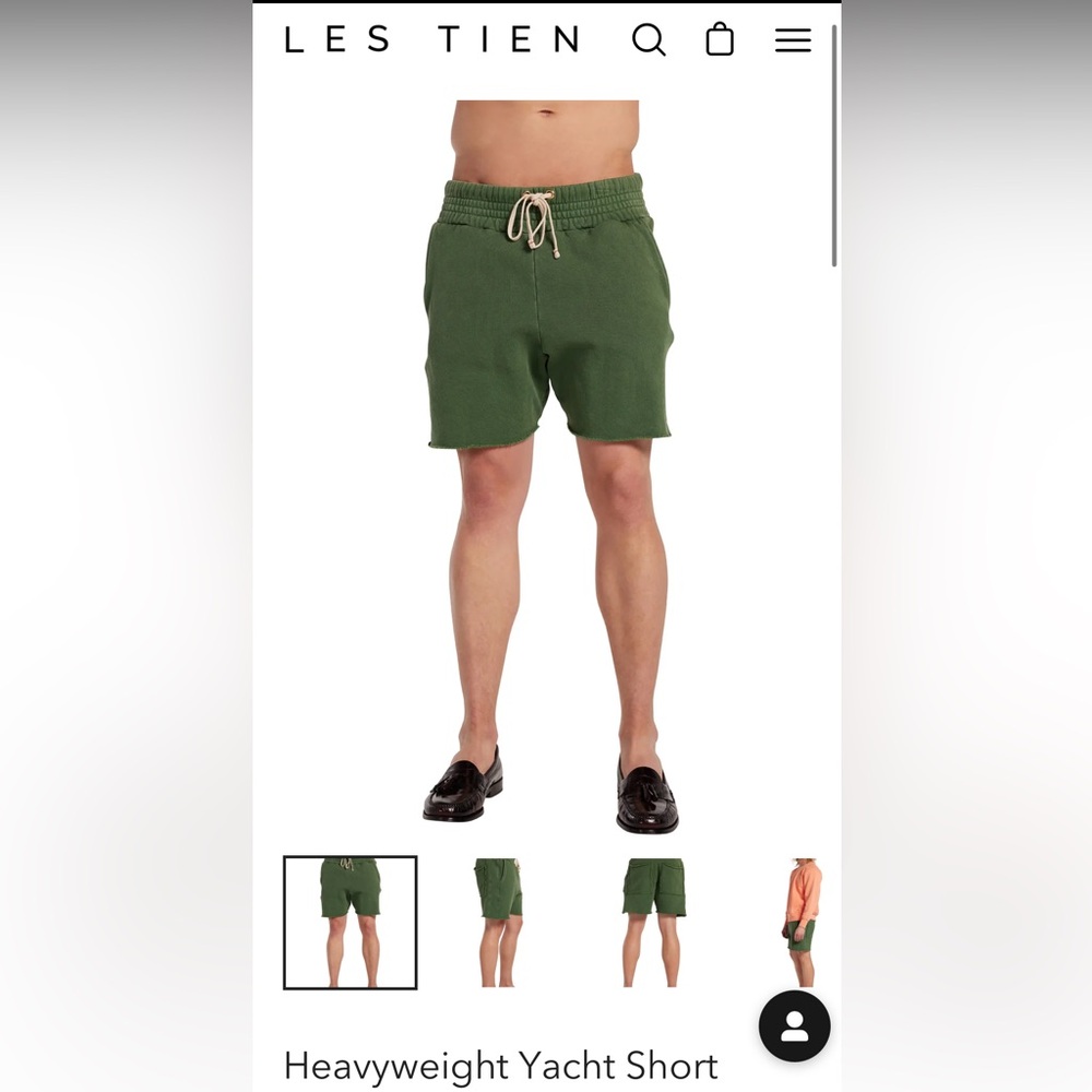 LES TIEN Heavyweight Yacht Shorts Men’s Medium Vintage Textured Made In USA $172